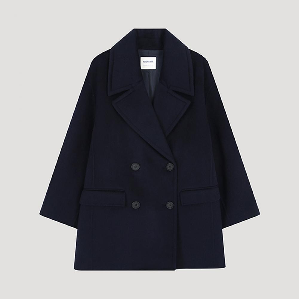 

She S miSS Широке подвійне пальто ручної роботи Swhcto42070 Dn DARK NAVY/55