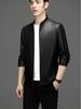 Men's Luxury Lambskin Leather Jacket - High-End Korean Style, Simple Business Outerwear In Black