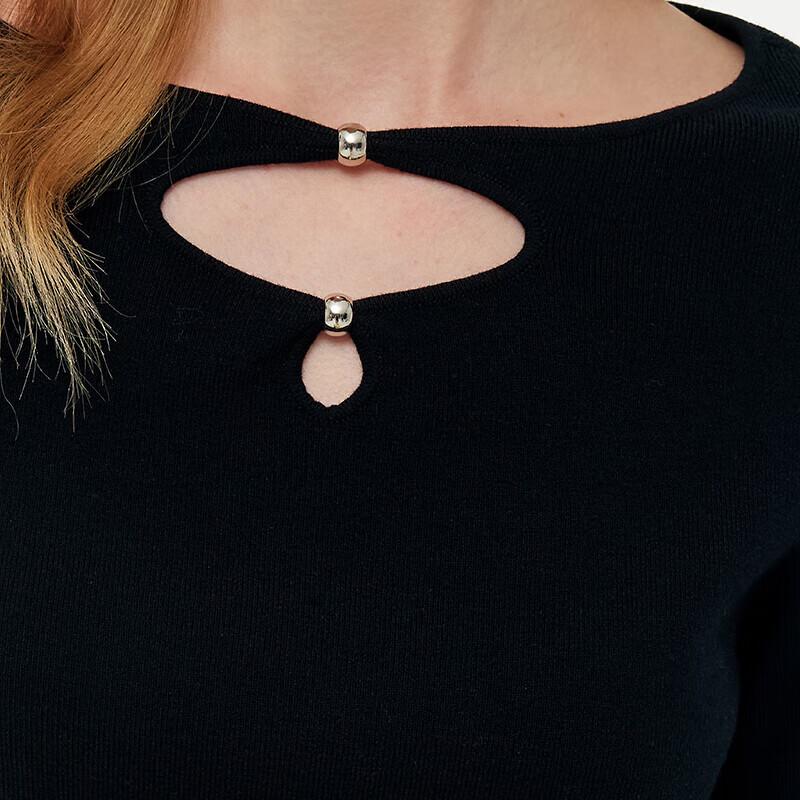 GOELIA Women's Tencel Hollow-out Knit Sweater