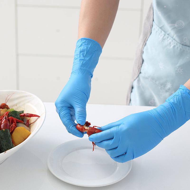 PVC Composite Nitrile Gloves: Waterproof, Disposable, Protective for Cleaning, Catering, Baking