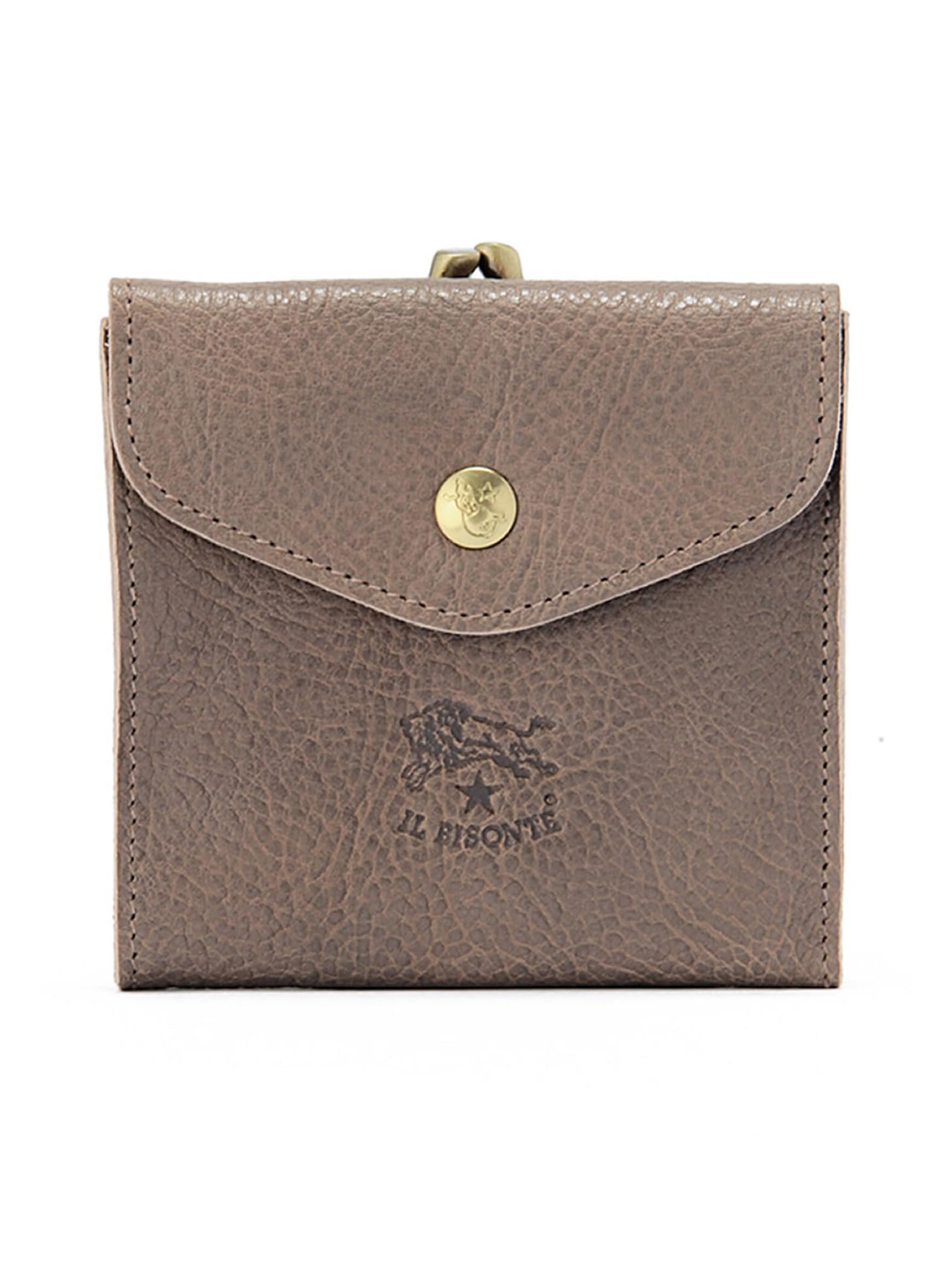 

Wallet F Gray Leather Clasp [Il Bisonte] 54_1_411277 сірий колір