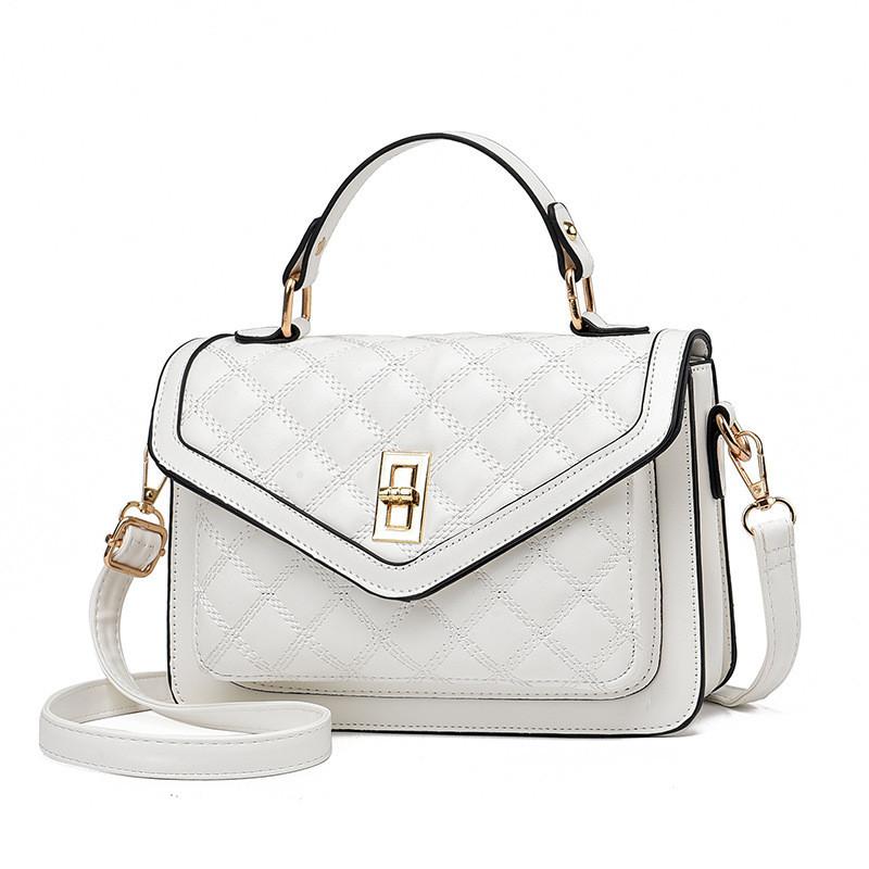 Стильная сумка через плечо 2023 Модная сумка-клатч с бриллиантовым узором Корейская Повседневная Одно плечо Через плечо белый