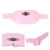 Electric Waist Massage Belt Temperature Adjustable Hot Compress Menstrual Vibration Heated Waist Belt (Pink)