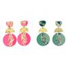 Geometric Beach Earrings Y2K Exaggerate Earrings Women Elegant Acrylic Stud Earrings  Gifts