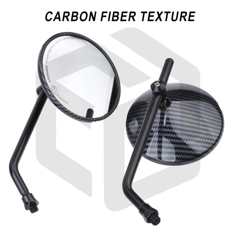 For Z900RS W800 Anti-Glare Rearview Mirror Retro Side Mirror For Kawasaki W230 Eliminator 400 Z650RS Electroplated Mirror