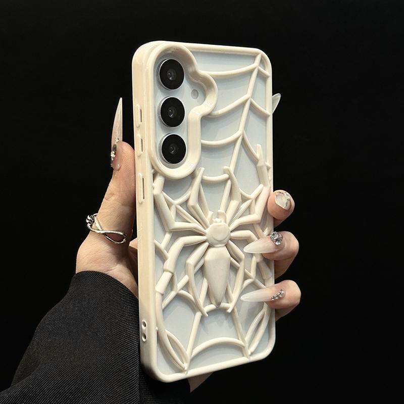 Husă Telefon Păianjen 3D Decupată Amuzantă Pentru Samsung Galaxy S25 S24 S23 S22 Ultra Plus S23FE S24FE Capac Spate Disipare Căldură