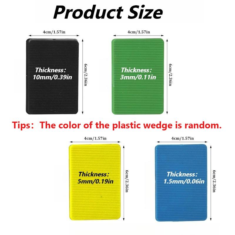 80 Pezzi Distanziatori per Piastrelle in Plastica, Materiale PP 4 Misure Distanziatori a Croce per Posa di Piastrelle a Parete e a Pavimento - Kit Livellatori con Cunei