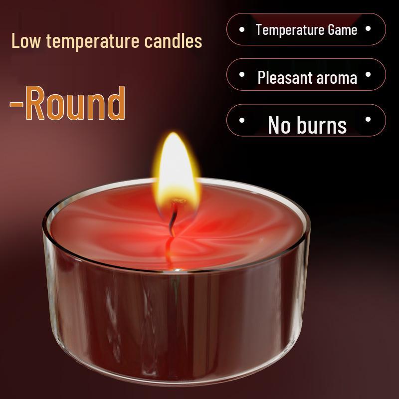 Rose-Scented Long-Lasting Romantic Candles for Low-Temperature Aromatherapy and Sensual Foreplay