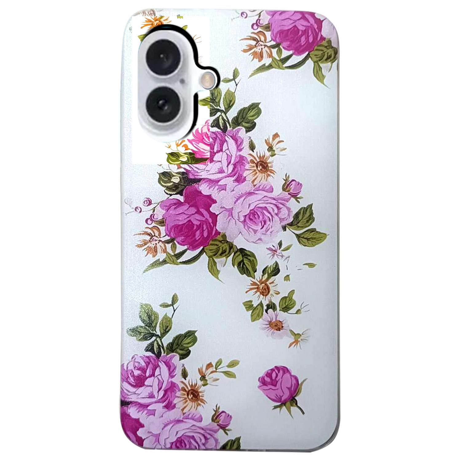 

For iPhone 16 Case Pattern Printing TPU Cover Mobile Accessory Wholesale Rose Flower