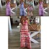 Women Summer Casual Long Maxi Dress With Fashionable Print For Beach Outings