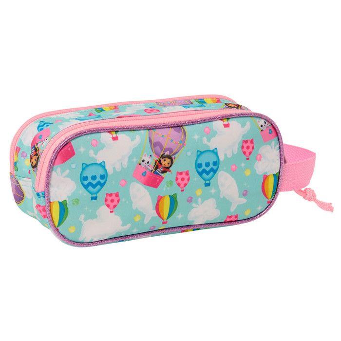 Trousse Double 3D - SAFTA - Gabby Dollhouse - Rose - Synthétique - Mixte