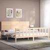 VidaXL Cadre de lit avec tête de lit 200x200 cm bois massif 3193421