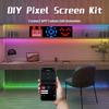 4 In 1 RGB Smart LED Pixel Panel Lamp Multilingual DIY Graffiti App Control Screen Display Christmas Home Decor Atmosphere Light