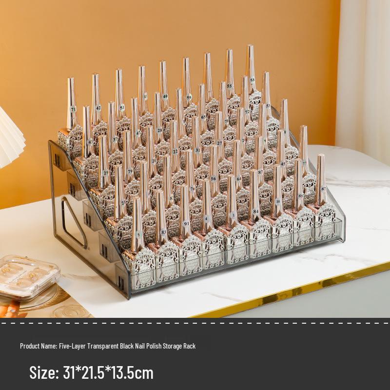 Acrylic Clear Multilayer Nail Polish & Cosmetic Display Rack
