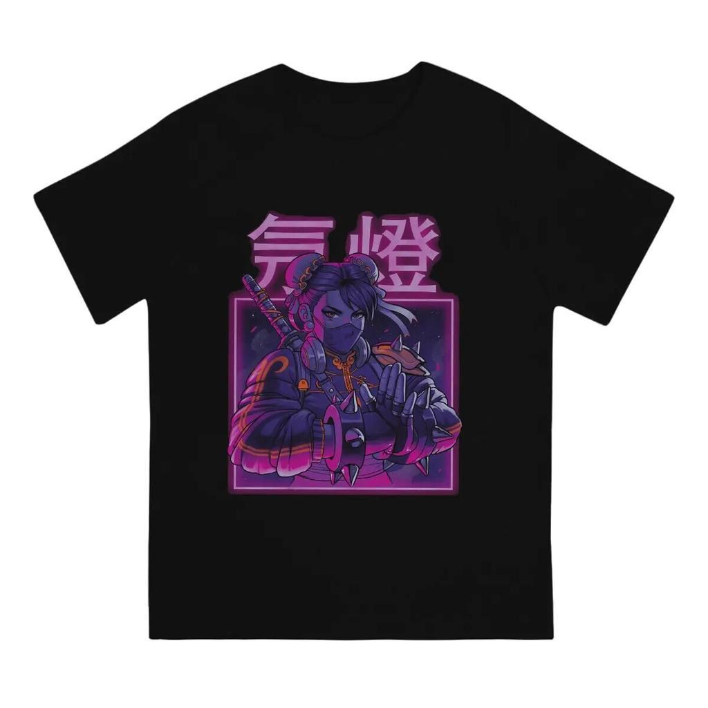 Street Fighter Unisex TShirt Chun Li Neon Spring Fashion T Shirt Harajuku Streetwear New Trend