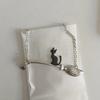 Stainless Steel Jewelry Simple Cat Choker Necklaces Women Party Wedding