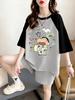 Women's Plus Size Cartoon Short Sleeve Mid-Length T-Shirt - Trendy, Loose, Versatile Summer Top
