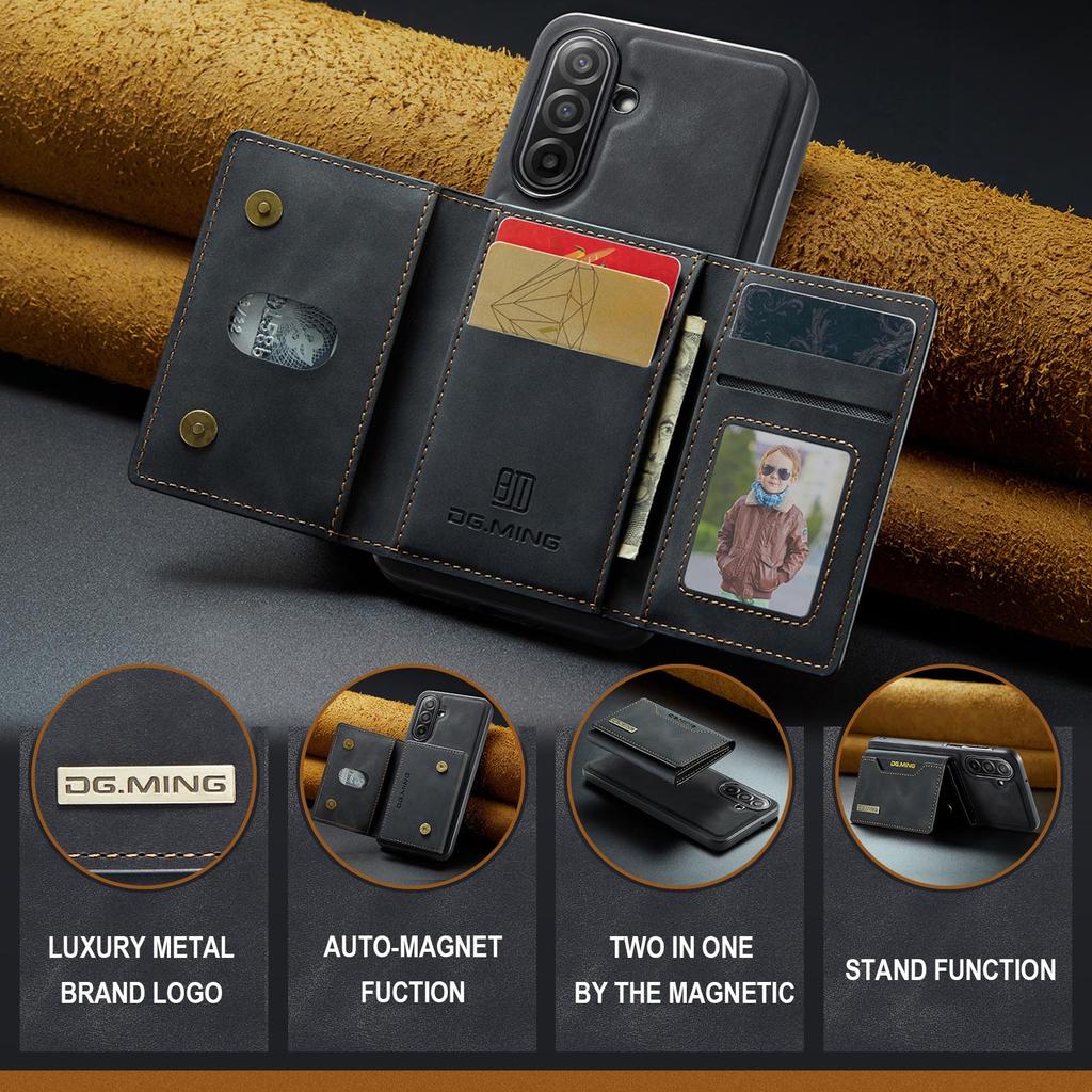 DG.MING M2 Series for Samsung Galaxy A17 5G/4G Case PU + PC + TPU Phone Cover Detachable Wallet