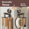 [360° Rotating Hook] Heavy-Duty Suction Cup Kitchen Organizer - No Drill Installation, 360° Rotating Hook, Space-Saving Cabinet Door or Wall Mount