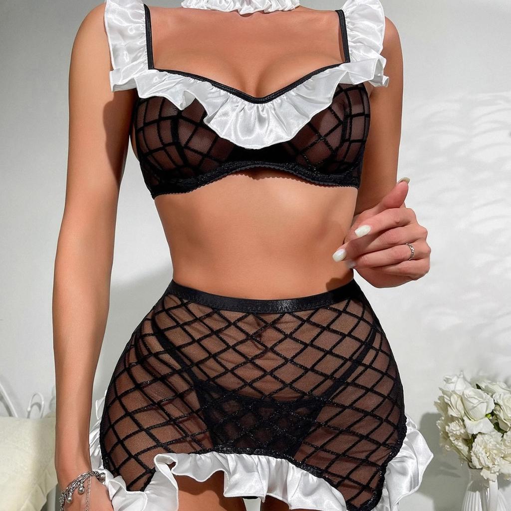 European and American sexy lingerie sexy uniform seduction small breasts maid passion suit pure desire no bed pajamas