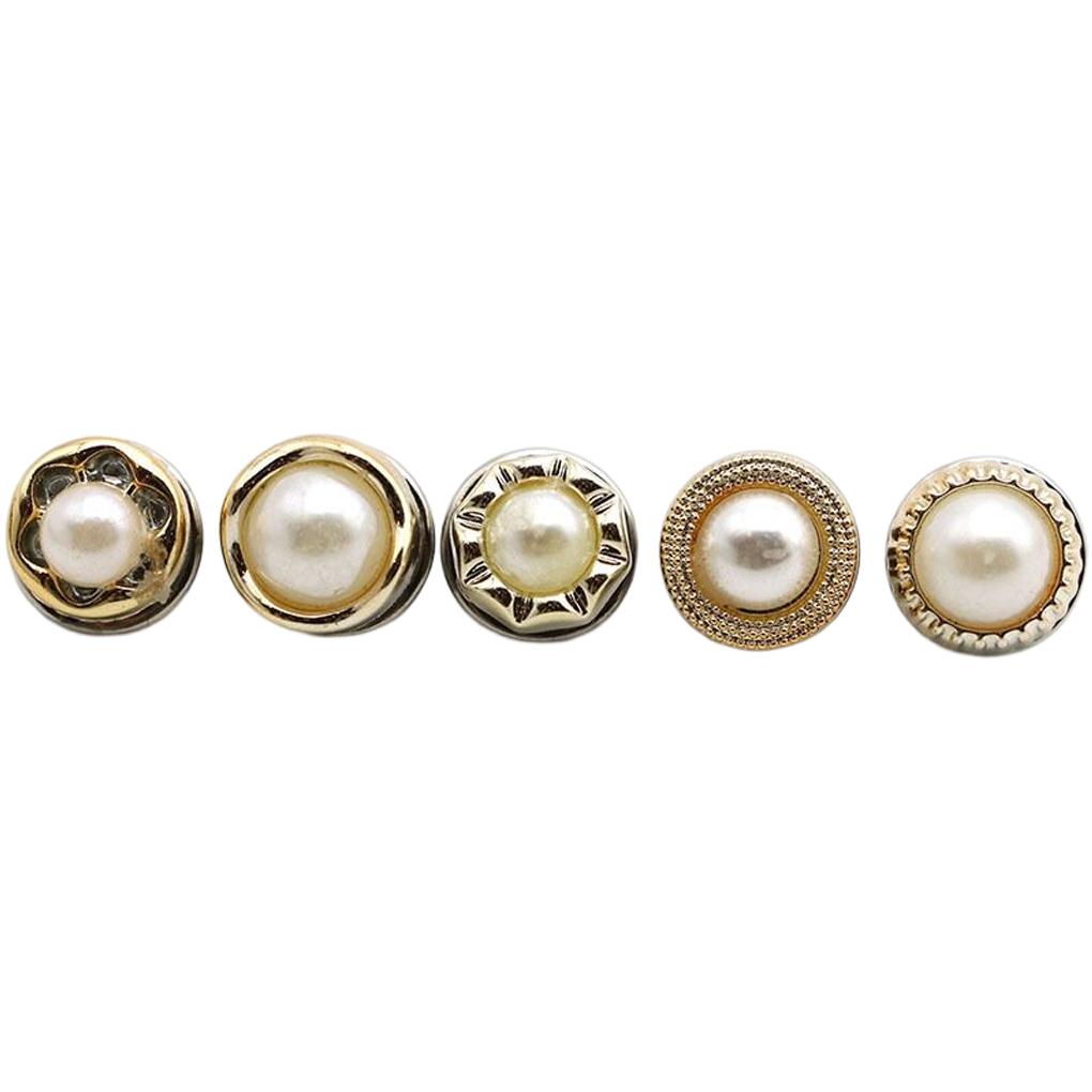 1 Set Shirt Sweater Shank Button Replacement Clothes Blouse Coat Hat Rhinestone Metal Buttons Brooch Pin Badge Sewing