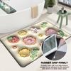 Roztomilá kreslená koupelnová předložka křišťálově sametová protiskluzová podložka podložka na podlahu rohožka absorbující vodu 3D dlažební kostky embosované podložky pod nohy
