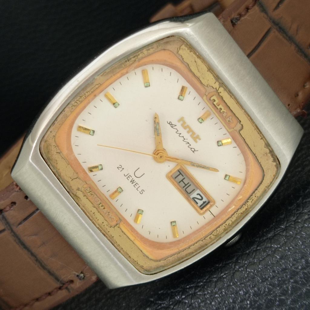 

HMT ARVIND AUTOMATIC INDIAN MENS VINTAGE WHITE COLOR DIAL WATCH a706280-1