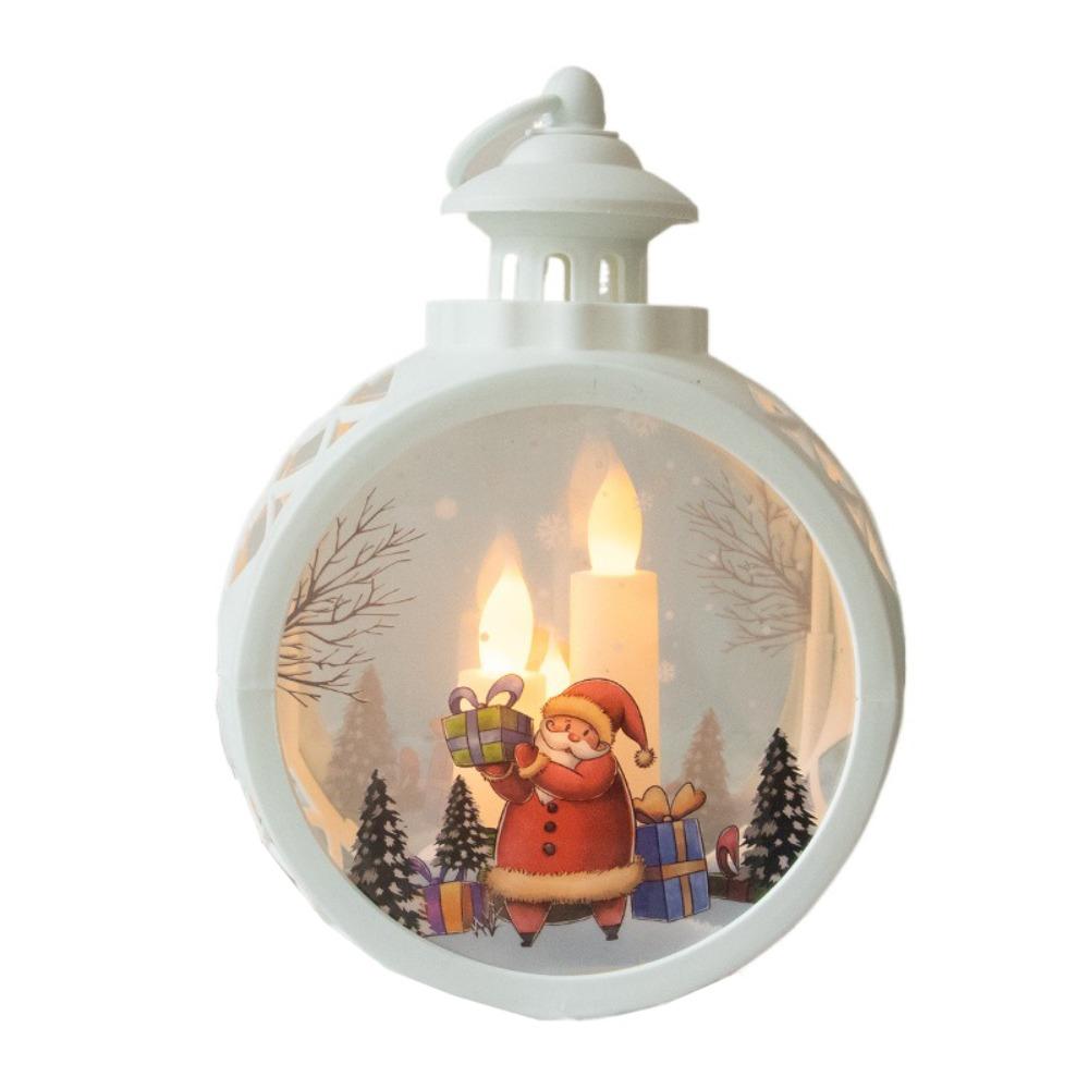 

Kawaii Санта-фонарь Ветряной светильник на батарейках Рождественский ветряной фонарь Скульптура Дети Style 3