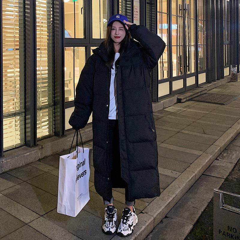 Korean Style Oversized Long Down Cotton Coat - 2022 Winter Women's Outerwear