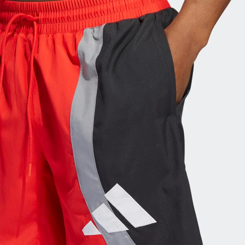 Adidas Pro Madness Skin-Friendly Lightweight Comfortable Breathable Casual Shorts Men Shorts Bright-Red HE2882