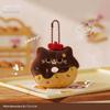 Little Cat Donut Cat Plush Keychain Soft Plush Furry Design Cute Cat Keychain Cartoon Design Dopamine Style Bag Pendant