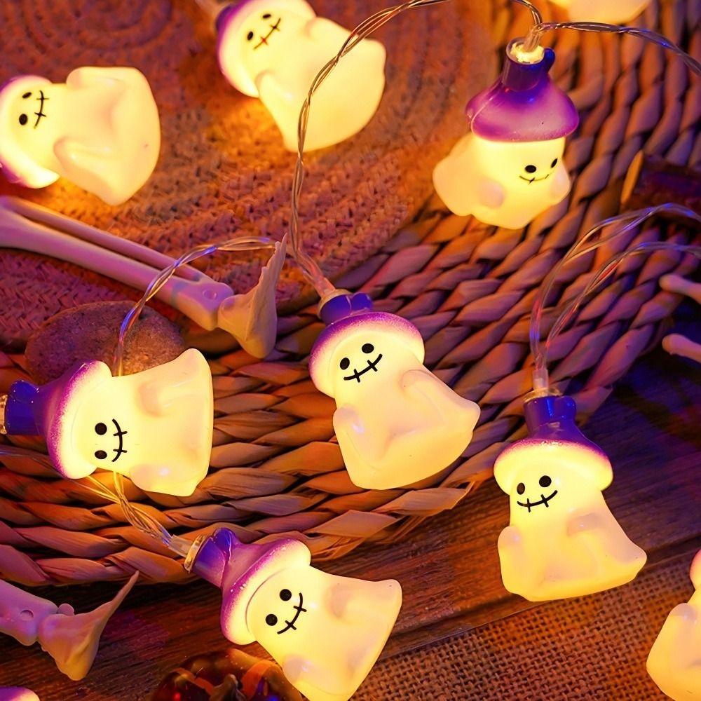 Creative Purple Cap Ghost Light String Cartoon LED Ghost Light String Home Decor