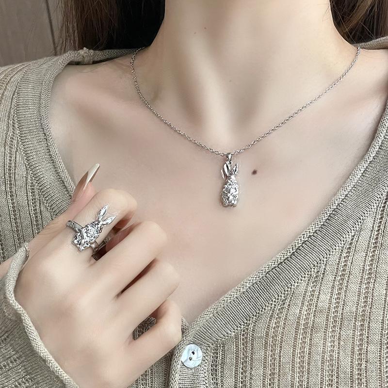 Stack This Order Rabbit Ring Niche Design Sense Advanced Sense Cold Wind Opening Personality Ring Female Tide