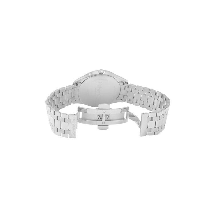 Calvin Klein Ck Quartz Time Memory Serie Uhr Quarzwerk Edelstahlarmband Schwarzes Zifferblatt Herrenuhren K4N21141