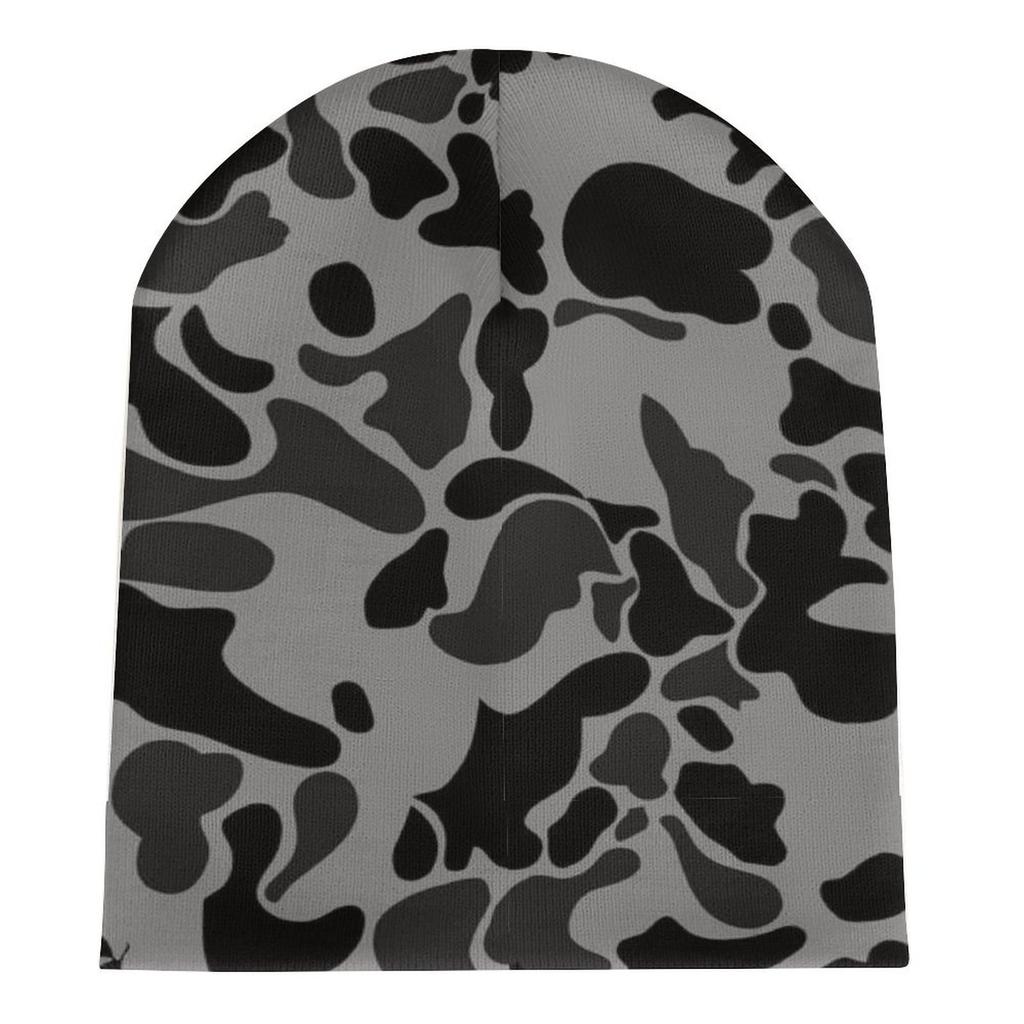 Winter Outdoor Custom Knitted Hat Purple Camo Ski Hat Warm Winter Women Beanie  Cloud Camo Streetwear Hat for Daily Wear