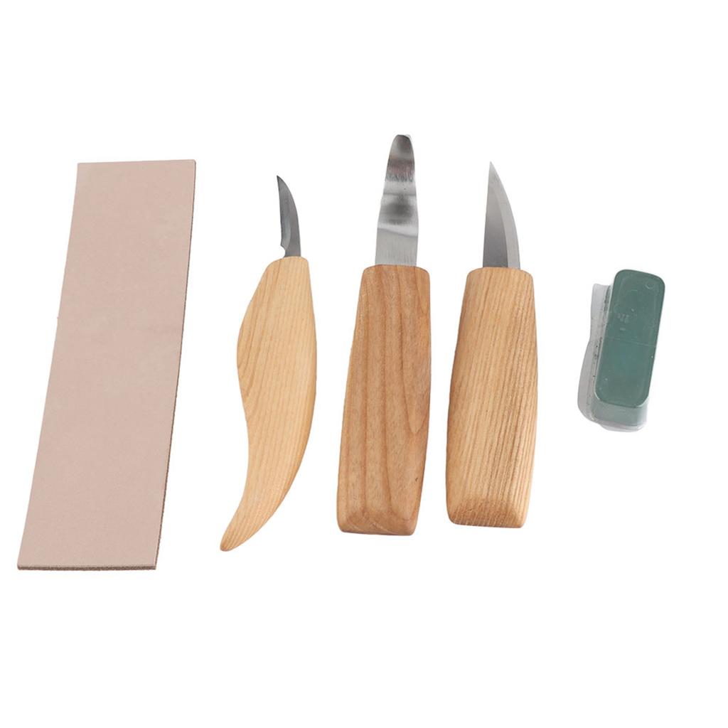 5pcs/set Wood Carving Tools Set Hand Wood Engraving Chisels Knife Spoon Carving Tool Set