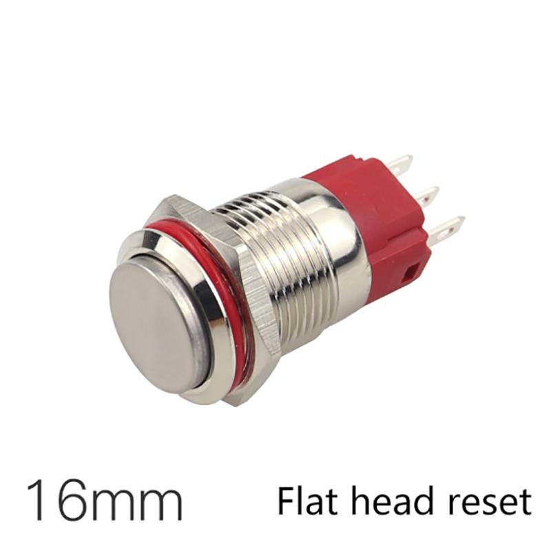 

Metal Button Switch 16MM Self-locking Reset Start Stop Circular High/flat Head Normally Open/normally Closed Switch other