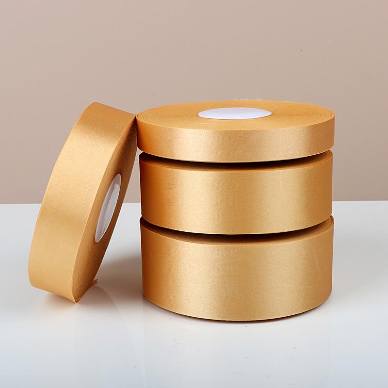 Champagne Silk Ribbon Rose Bow Hair Tie