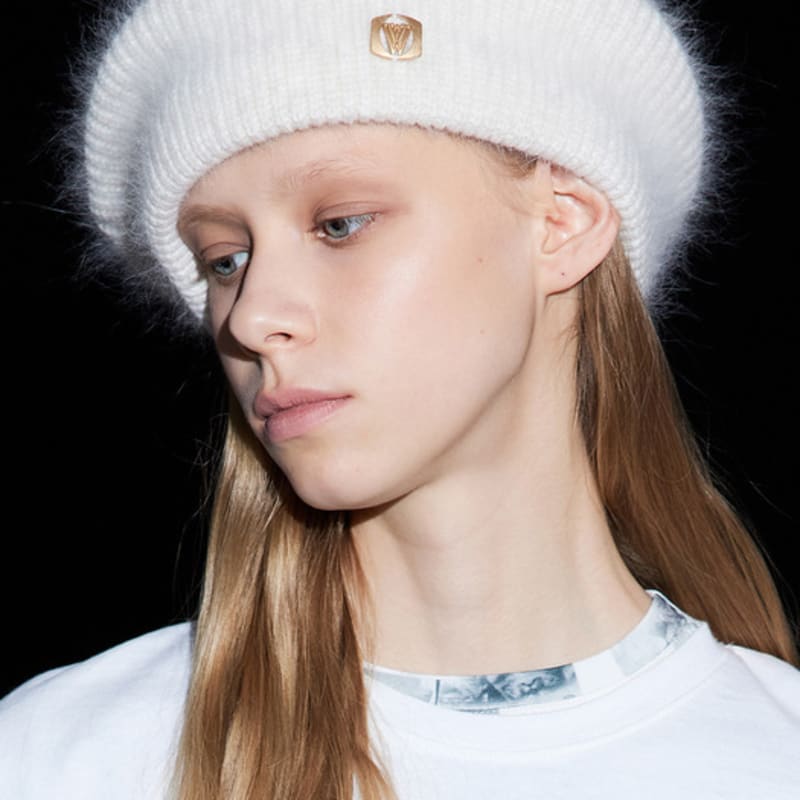 WNDERKAMMER Angora beret_Ivory