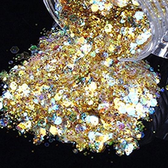 Glizty Nail Powder Dust DIY Nail Art Sequins Powder Glitter Slices