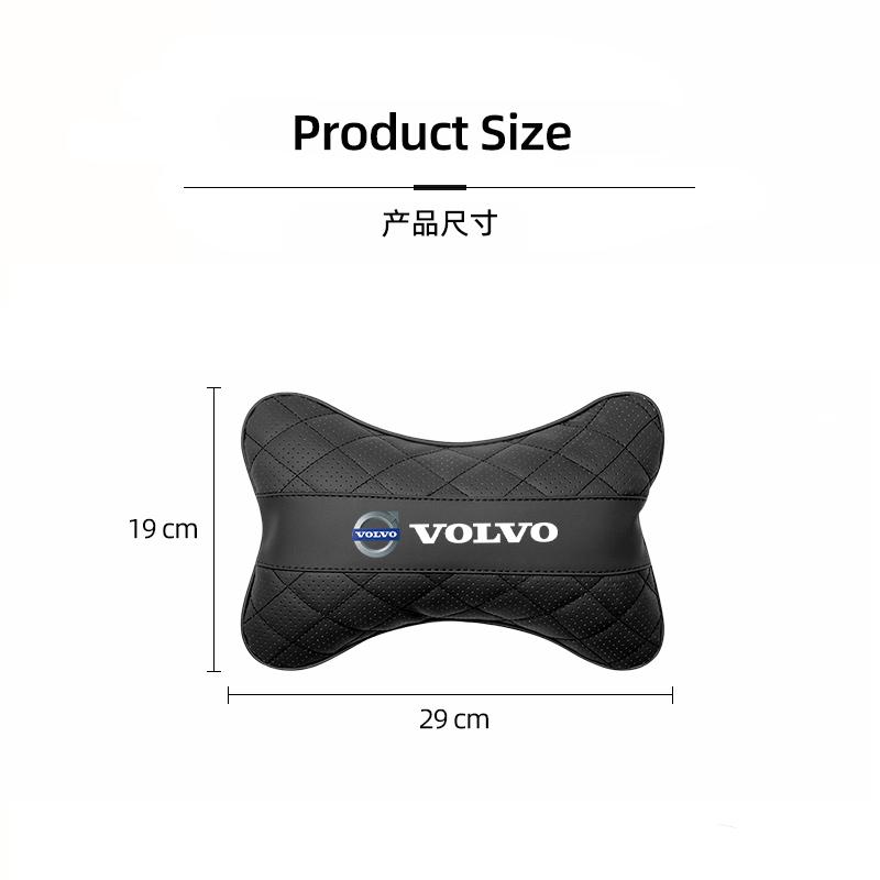 1Pcs Volvo Logo Headrest Car Seat Neck Pillow Accessories For Volvo ES90 EC40 EX40 EM90 XC90 V90 V60 XC60 V40 S80 S60 S90 C40 XC