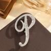 Spilla di Diamanti con 26 Lettere Inglesi Spilla Corsage in Metallo con Strass da Donna per Abbigliamento Zaino Sciarpa e Accessori Spille
