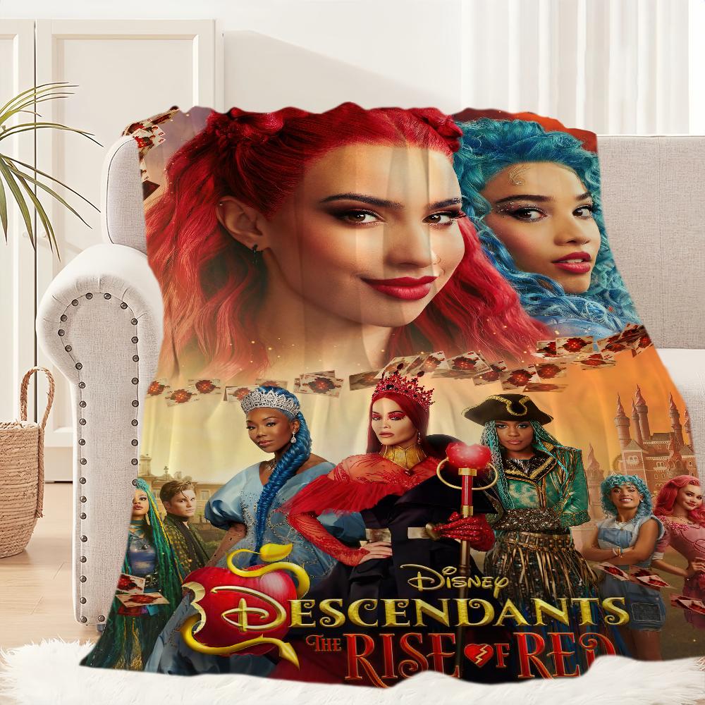 Film The Rise of R-Red Blanket Plush Nap D-Descendants Sofa Rug for Living Room  Office Bedroom Birthday Home Travel Kid Gifts