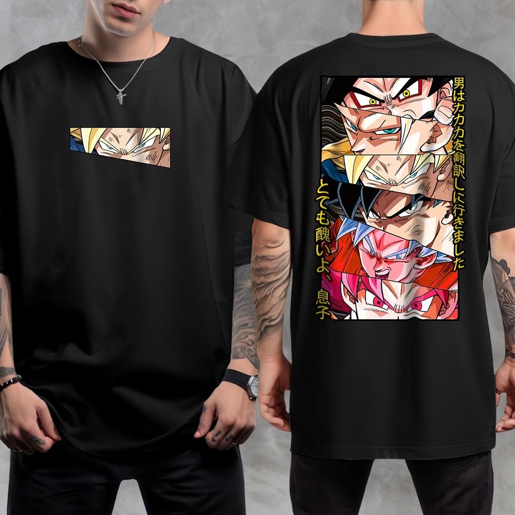 Dragon Ball Saiyan Anime Sommer T-Shirt Lässig Sport Fitness Locker Übergroß Bequemes Baumwoll Kurzarm Herren und Damen Oberteil