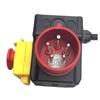 KEDU KOA1L 2 In 1 Electromagnetic Emergency Stop Pushbutton Switches with 3P+N+E 5P Industrial Socket