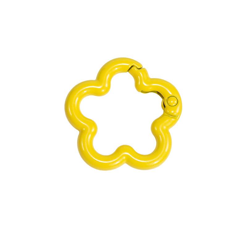

Colorful Spring Buckle Plum Blossom Ring & Flower Keychain DIY Accessories 27MM x 27MM