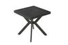 Outdoor Aluminum Square Side Table End Table for Patio, Backyard, Pool, Indoor Companion, Easy Maintenance and Weather-Resistant, Dark Brown
