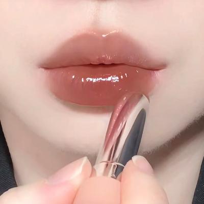 Mirror Russet Lipstick Low Saturation Mirror Water Light Solid Lip Gloss Moisturizing Lip Tint Nature Mirror Plumping Lip Makeup