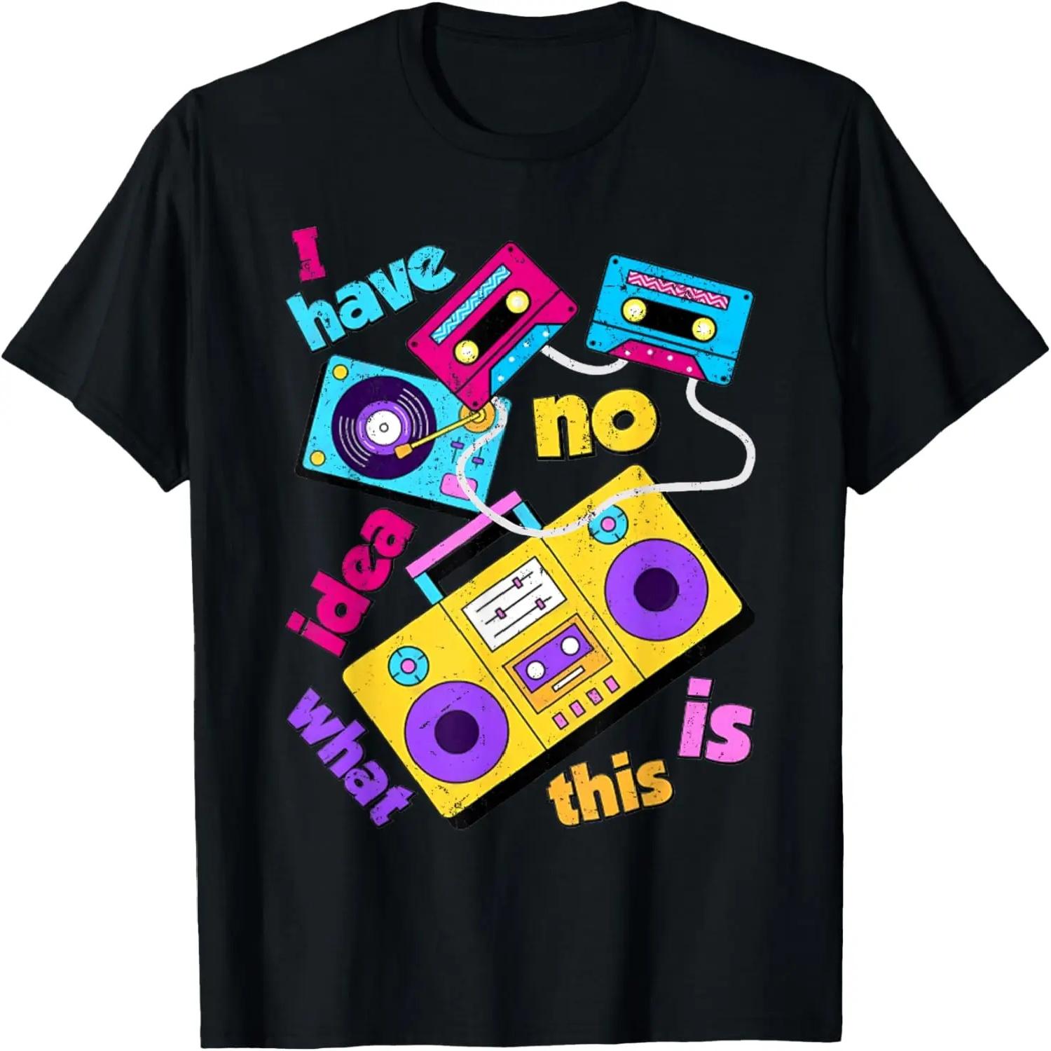 

I Have No Idea What This Is Funny Retro Vintage 70s 80s 90s T-Shirt S чёрный