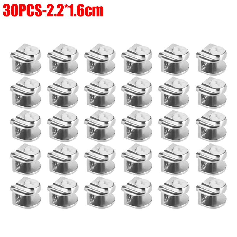 Zinc Alloy Glass Shelf Brackets Adjustable Glass Shelves Clamp Pegs Mirror Mount Support Clips for Cabinets Furniture Brackets